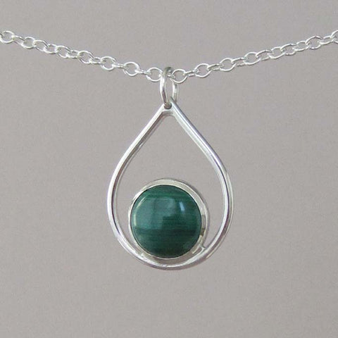 Malachite Tear Drop Pendant